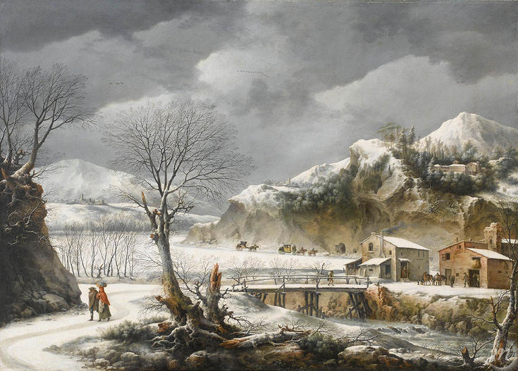 photo paysage sous la neige