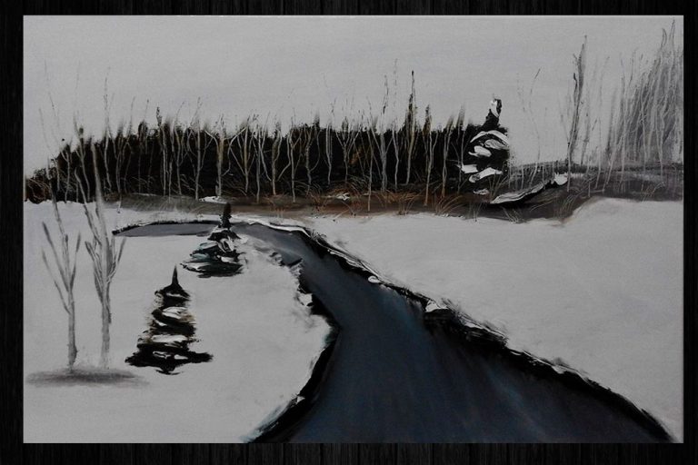 photo paysage hiver peinture