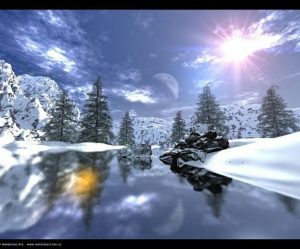 Image paysage d'hiver
