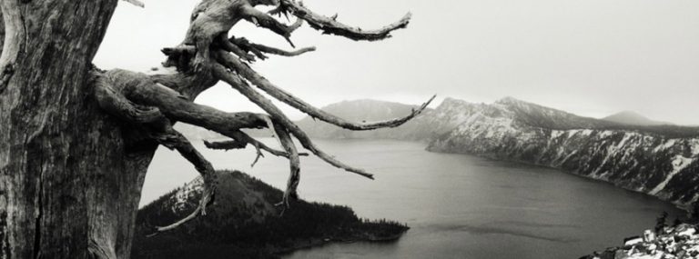 photo photo paysage en noir et blanc