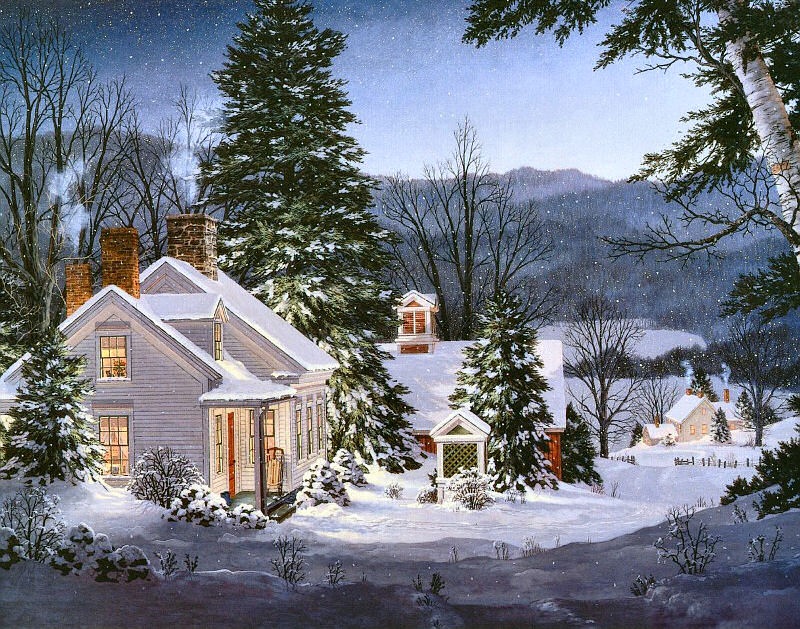 Photo paysage sous la neige