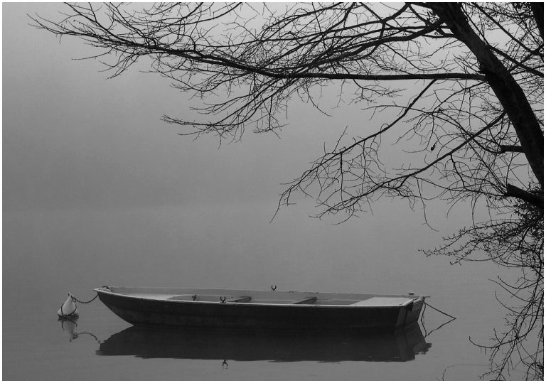 photo paysage en noir et blanc